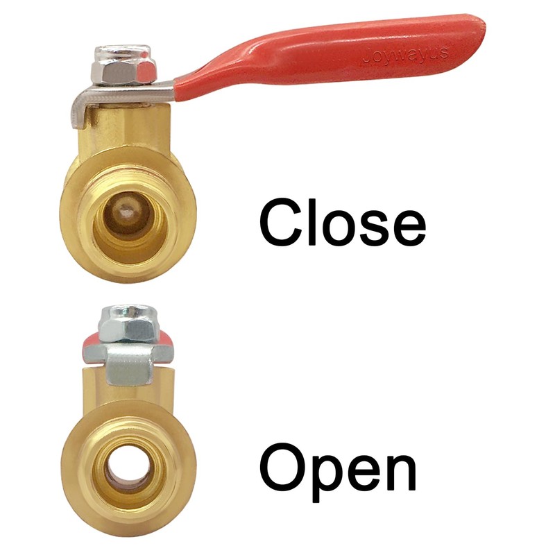 Joywayus Brass Ball Valve 1/4" NPT Male x 1/4“ Hose