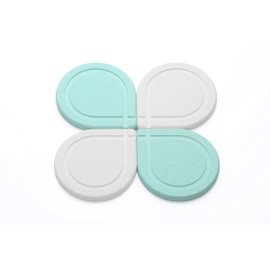 Osumu Coasters, Table, Water Drops, Convenient, Cute Set, Diatomaceous Earth, Four Leaf Coasters (Set of 4)