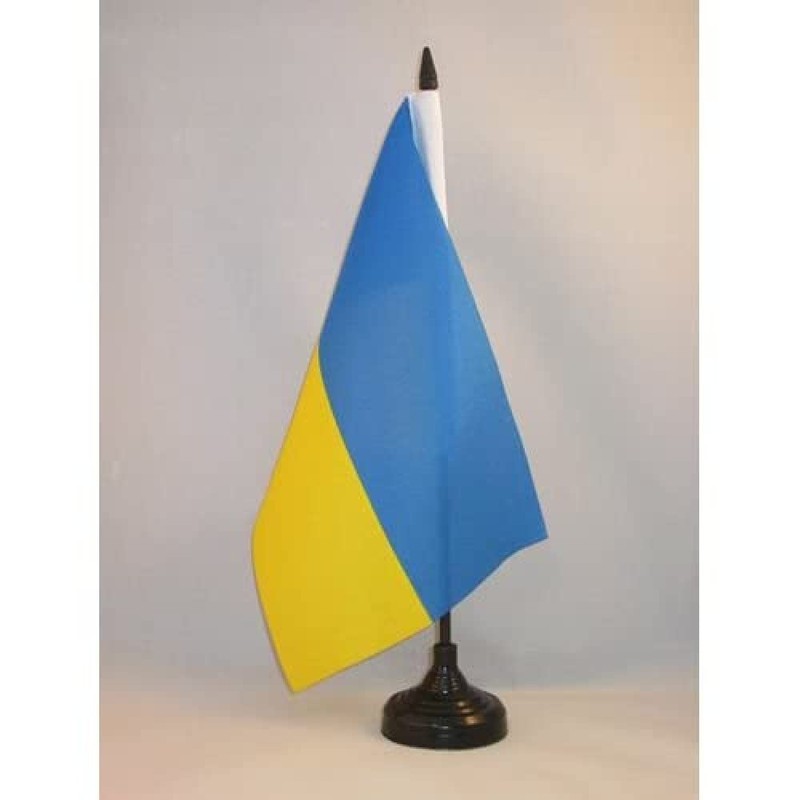 Ukraine Table Flag 5'' x 8'' - Ukrainian Desk Flag