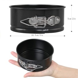 2 Stück Mini Springform Klein Kuchenform Rund 11 cm Tortenform Antihaftbeschichte Karbonstahl Kleine Backform, Wird bei der Kuchenherstellung Verwendet