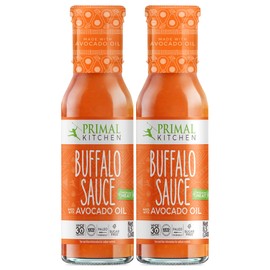 Primal Kitchen No Dairy Buffalo Sauce, Whole30 Approved, Certified Paleo, and Keto Certified, Pack of Two