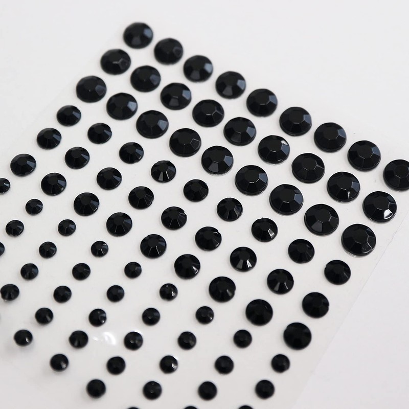 083 Rhinestone Sticker (Deco Sticker) Jewelry Type 4~9mm【Black】
