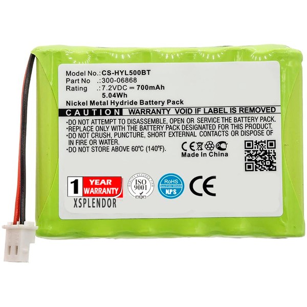 XSPLENDOR XPS Replacement Battery for Honeywell L5000 Panel, Lynx Plus, TSS Keypad Part NO 300-06868