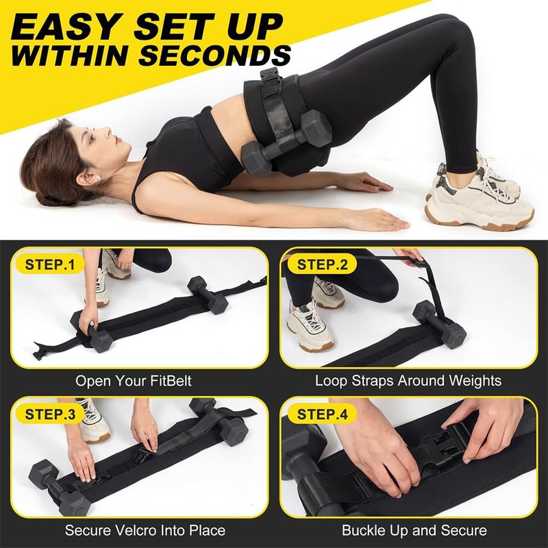 MTSDM Hip Thrust Belt, Portable Adjustable Exercise Hip Thrust Belt,