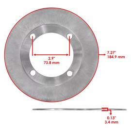 Caltric Rear Brake Disc Rotor for Yamaha Rhino 700 YXR700 4X4 2008 2009 2010 2011-2013