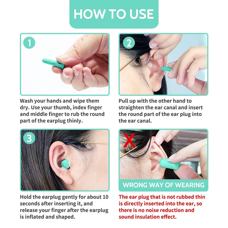 LYSIAN Ultra Soft Foam Earplugs for Sleep - 38dB Noise