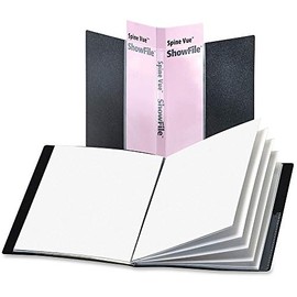 Cardinal Spine Vue ShowFile, Black, Letter Size, 24 Pockets, 1 per Box, (51232)