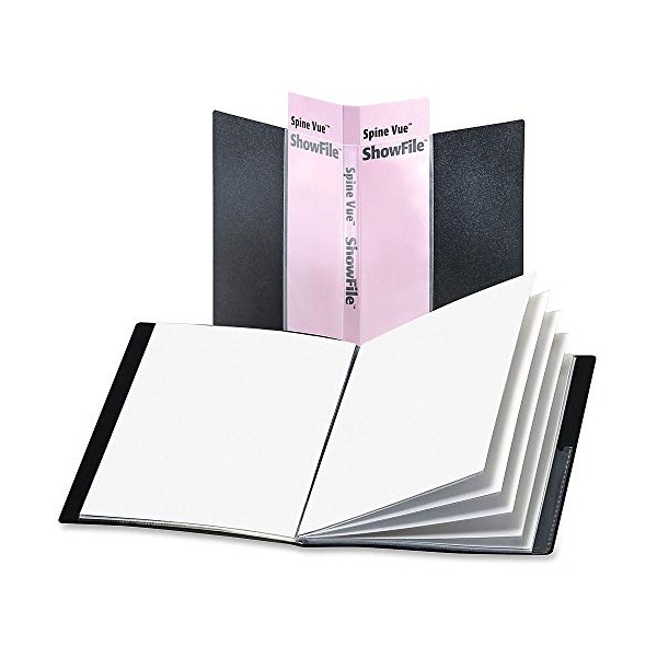 Cardinal Spine Vue ShowFile, Black, Letter Size, 24 Pockets, 1