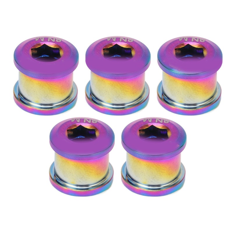 5Pcs 6.5mm Bike Single Chainring Screw Titanium Alloy Rust Protection