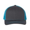 RICHARDSON Snapback Trucker Cap, Adjustable, Charcoal/Neon Blue