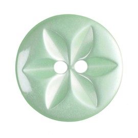 Baby Star Buttons - Round Resin Buttons for Baby Cardigans, Sewing Baby Clothes, Knitting Dolls 16mm (26L) Green Pack of 20 - Machine Washable, Colourful Buttons for Crafts and Repairs