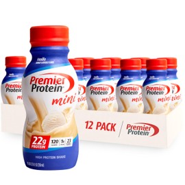 Premier Protein Premier Protein Shake MINIs, Vanilla, 22g Protein, 120 Calories, 1g Sugar, 8.75fl oz, Pack of 12