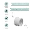 White PVC Reducer Bushing - 3/4" Spigot x 1/2" FNPT
