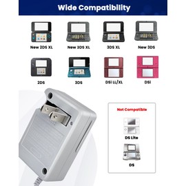AC Adapter Game Charger for Dsi Ndsi 3DS/3DSXL/New 3DS/New 3Dsll/2DS/Dsi/Dsixl 2 Pack with Stylus Pen