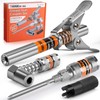 THINKWORK Grease Gun Coupler Set, Double Handle Extra Reach Strong