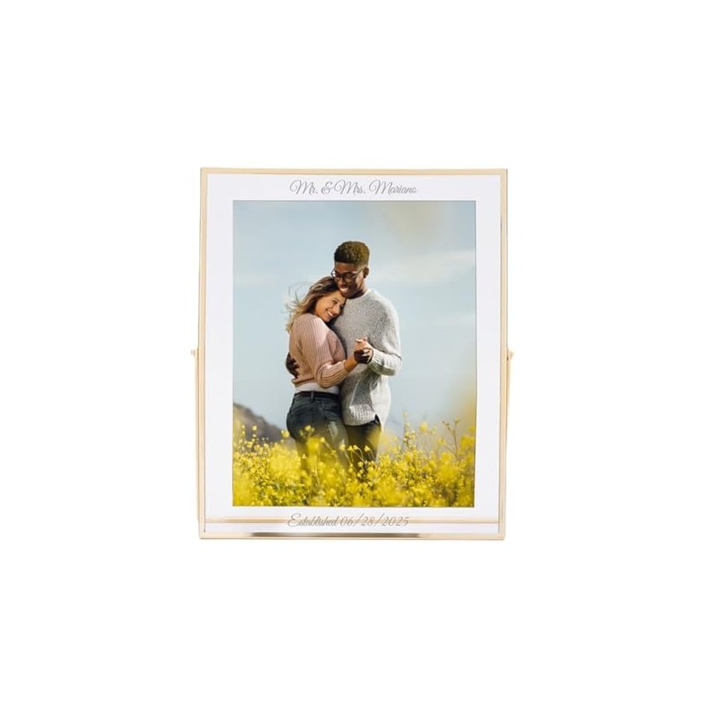 THINGS REMEMBERED Gold Glass 8x10 Photo Frame (Free Customization)