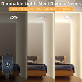 Lamomo LED Neon Lights, 12V Neutral White Dimmable LED Strip Lights, 16.4ft/5m Waterproof LED Neon Rope Lights, Silicone 4500K Neon LED Strip for Bedroom Indoor Home Decor (Power Adapter Included)