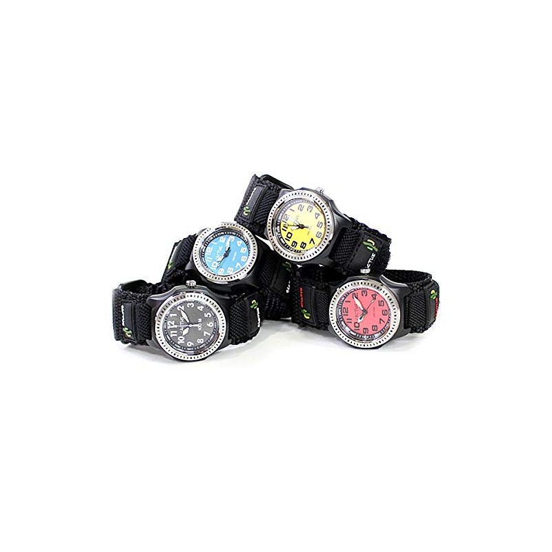 Cactus (CAC-45-M01/Black) Children's Watch, Boys and Girls, Waterproof, Velcro Nylon