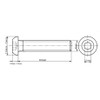 M4 (4mm x 16mm) Button Head Screws Allen Socket Bolts