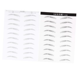 FOMIYES 3sets Artificial Eyebrow Patch Simulation Makeup Tools Easy to Apply for All Brow Types 2sheets*3