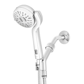 Waterpik Caddy Buddy Pivoting Hand Held Shower Head With 5-Foot Hose, 5-Mode with High Pressure Sprays, Chrome, PHO-553ME