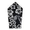 Trafalgar Men's Mana Hawaiian Print Handkerchief (Single), Black