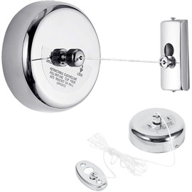 Fictory Retractable Washing Line, Invisible Washing Line, Stainless Steel Retractable Clothes Line Indoor Outdoor Laundry Line for Hotel, Bathroom, Balcony