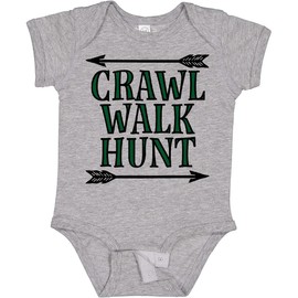 inktastic Bow Hunting Crawl Walk Hunt Baby Bodysuit 6 Months 0060 Heather Grey 2f8ff