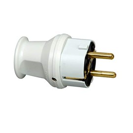 Kopp Schutzkontakt - Stecker mit Knickschutz grau