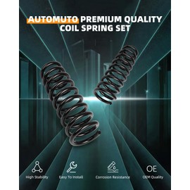 AUTOMUTO 2PCS Rear Suspension Coil Spring Set Compatible with 2011-2014 for Hyundai Sonata, 2011-2015 for Kia Optima - Replace 81711 Coil Springs