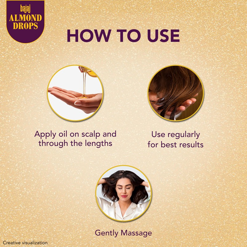 Bajaj Almond Drops Hair Oil - 475 ML (16.91 Floz.)