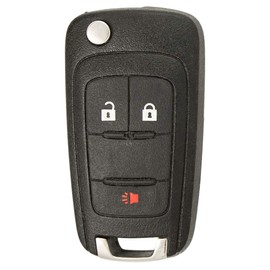 Keyless2Go Replacement for Keyless Remote 3 Button Flip Car Key Fob for OHT01060512