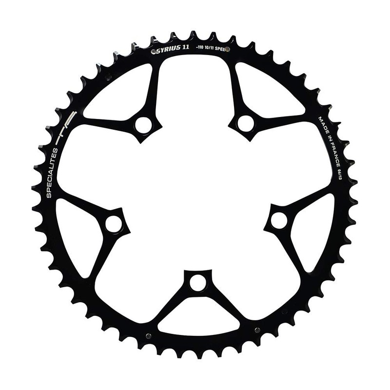 Spécialités TA Syrius 110pcd 10/11 Speed Chainring, Black, Outer 46T