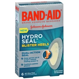 BAND-AID Hydro Seal Hydrocolloid Gel Bandages Heel 6 EA