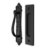 Sliding Barn Door Handle Aluminum Alloy Black Punch Free Double
