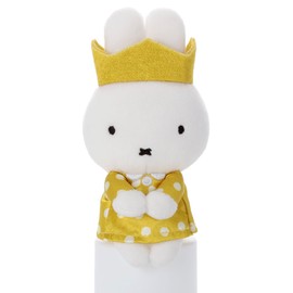 Bruna miffy70th Gold & Black Chockori-san Miffy (Crown Dots) Plush Toy Height Approximately 5.5 inches (14 cm)