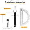 EBOOT Student Geometry Math Set, Metal Drawing Compass and 6