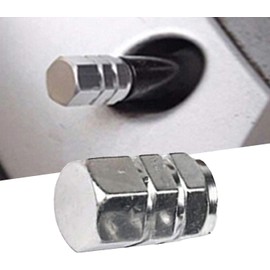 4Pcs Silver Car Tire Valve Stem Caps,Anodized Aluminum Tire Valve Cap Set,Tire Valve Caps, Corrosion Resistants,Universal Stem Covers for Cars,SUVs,Bike,Trucks and Motorcycles Stem Caps Accessories