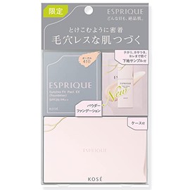 Esprique Synchrofit Pact EX Limited Kit, 410 Ochre, Includes Cosmetic Base Sample, SPF26/PA++, Moist Pores, Uneven Color, Firmly Cover, Dullness, Dry