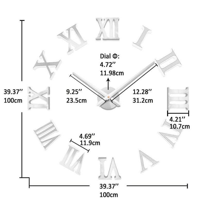 VANGOLD Wall Clock 26"~39",Super Long Warranty 90 Days, Free Replacement