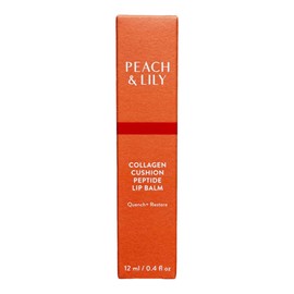 Peach & Lily Collagen Cushion Peptide Lip Balm, 0.4 fl oz, Quench + Restore (0.4, Clear Balm)