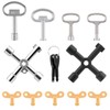 Tanstic 13Pcs Multi-functional Utility Kit - Includes 4-Way Spanner, Square