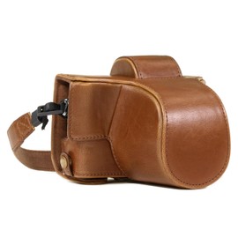 MegaGear Ever Ready Camera Case, Bag for Canon PowerShot G5 X G5X Digital Camera (Dark Brown, PU Leather)