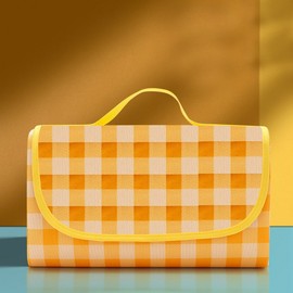 Aesthetic Portable Outdoor Picnic Mat - Han River Checkered Style Picnic Mat Red 2ea