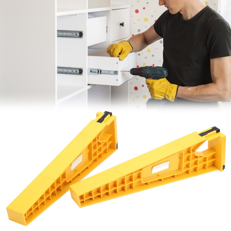 2pcs Drawer Positioning Holder Auxiliary Track Installation LaborSaving Tool for