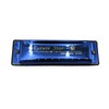 Harmonica 10 Holes Key of C Blue Blues Harp Stainless