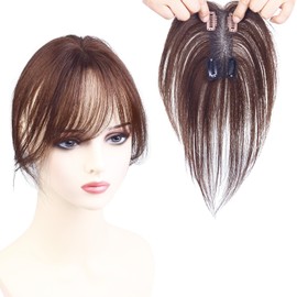 YOYO Partial Wig, Parted, 100% Human Hair, Ultra Thin, Natural, Fully Hand Planted, For Summer, Vertical, Hairpiece Top Cover, Top Cover, Breathable, Hidden Gray Hair, Ultra Lightweight, Fashionable,