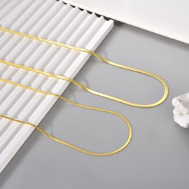 SILBERTALE Snake Chain 925 Sterling Silver Chain for Girls 1.8 mm (Thin) / 3 mm Wide Chain Length 38 + 5 cm Short / 43 + 5 cm, Sterling Silver