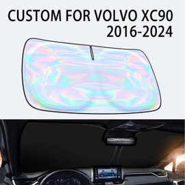 Windshield Sun Shade for Volvo XC90 2016-2025 - Sunshade Compatible with Volvo XC90 Foldable Front Window Sunshade Sun Visor Protector Block UV Rays Keep Your Car Cooler Car Accessories