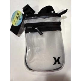 Hurley NEW Hurley Clear Black Stadium Bag Concert Festival Icon Crossbody Zip